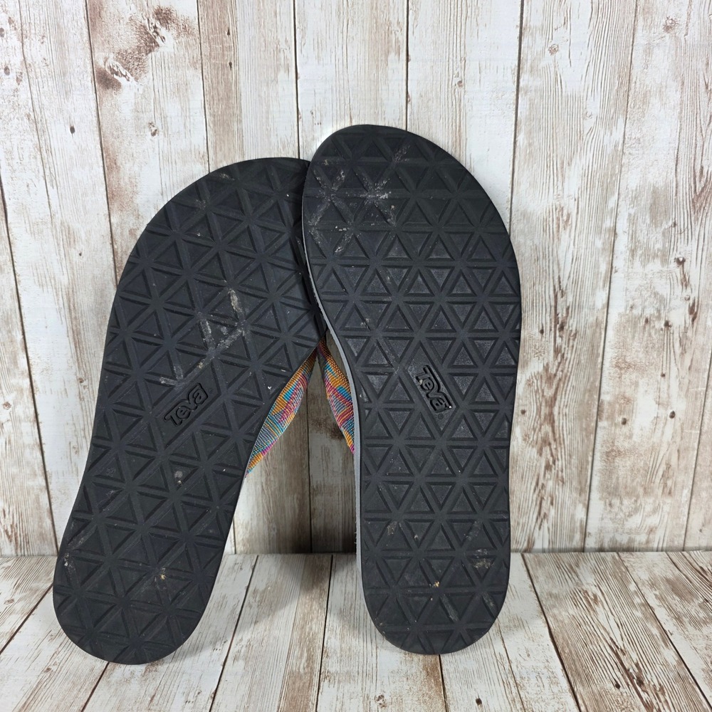 Teva Flip Flops Thong Sandals Colorful Straps Casual Comfort Women's 10 - Picture 5 of 6
